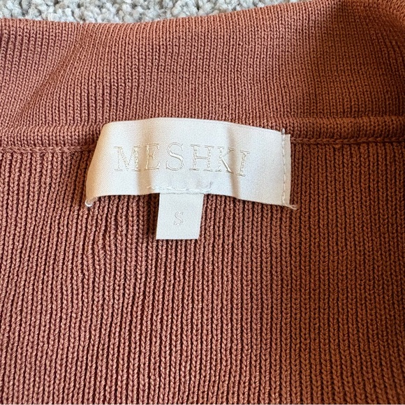 Meshki Ribbed Knit Top — Rust - Picture 2 of 2